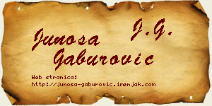 Junoša Gaburović vizit kartica